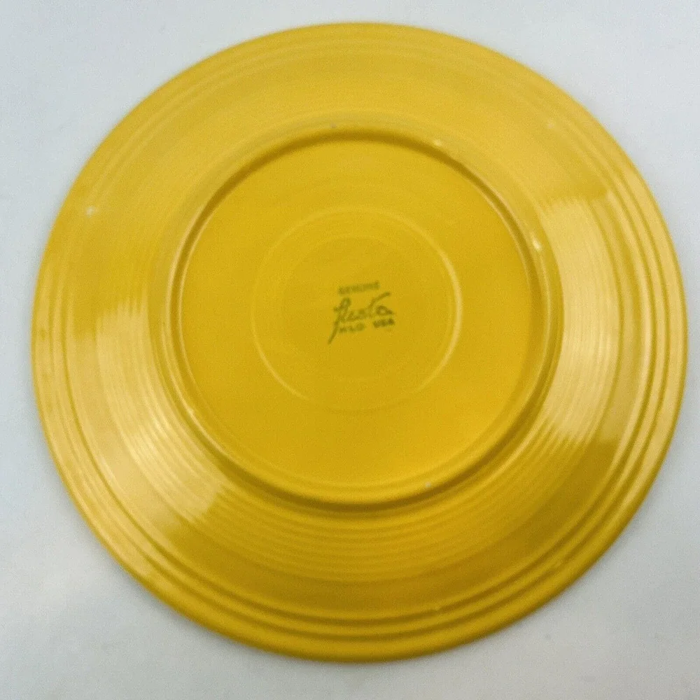 Vintage Fiesta Yellow Chop Plate 12